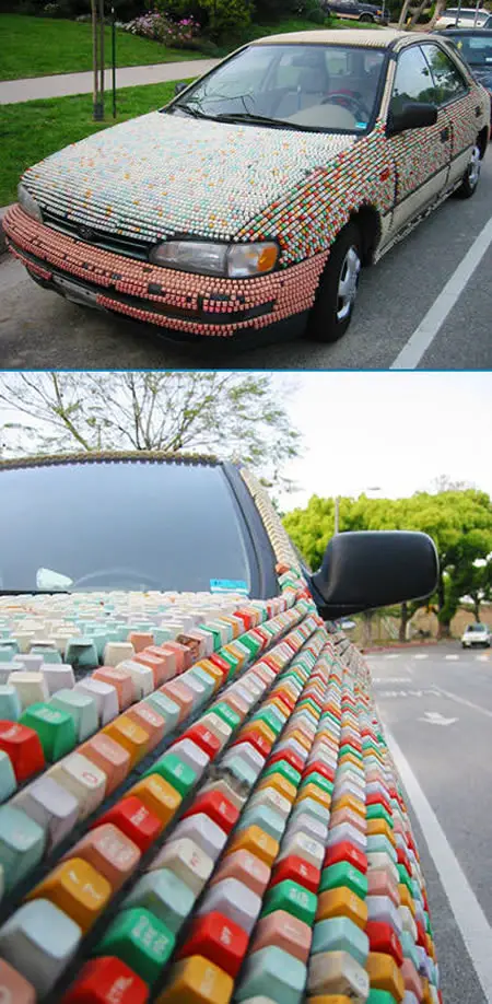 Funny Picture - Geeky Keyboard Car