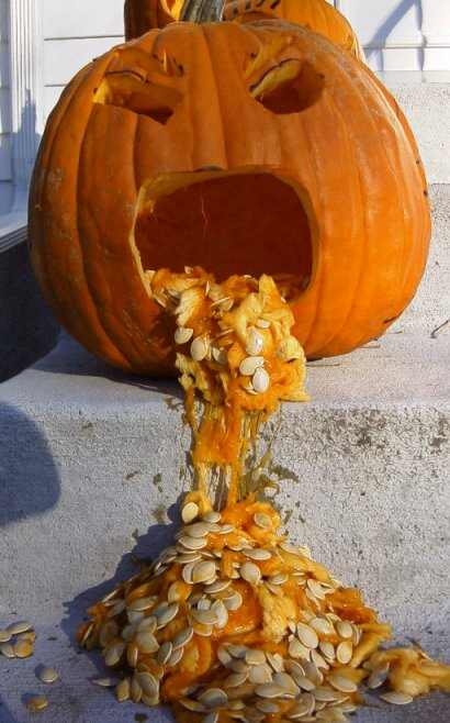 Funny Picture - A Drunk Pumpkin