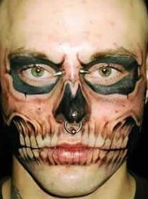 Funny Picture - Scary Facial Tattoo