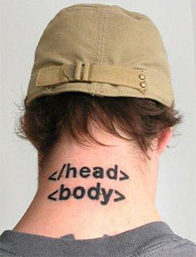 Funny Picture - Computer Geek Tattoo