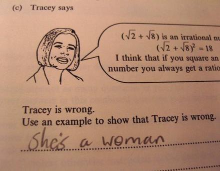 Funny Picture - Why Is Tracy Wrong?