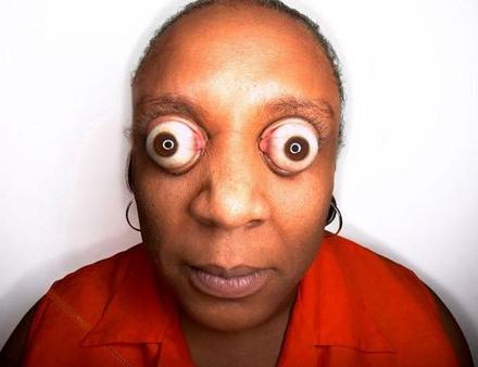 Funny Picture - Scary Eye Bulging Lasy