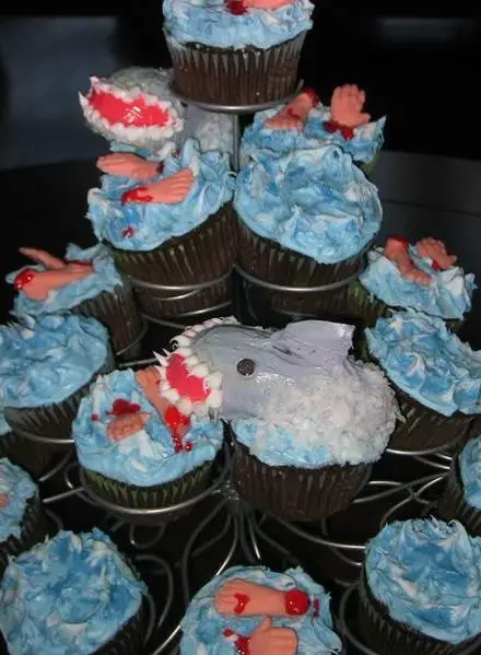 Funny Picture - Shark Cupcakes