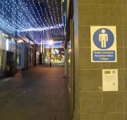 Funny Picture - Public Urination