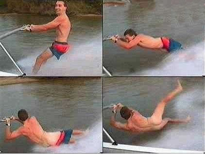 Funny Picture - Nude Water Skiing