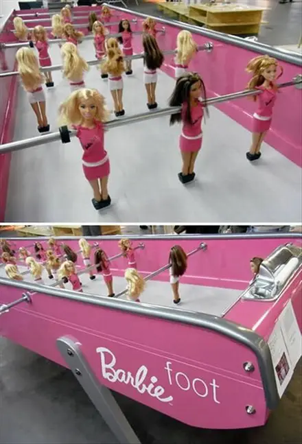 Funny Picture - Barbie Foosball
