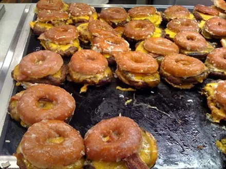 Funny Picture - Doughnut Burgers Mmm