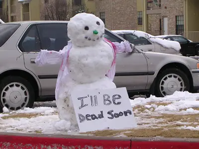 Funny Picture - Morbid Snowman