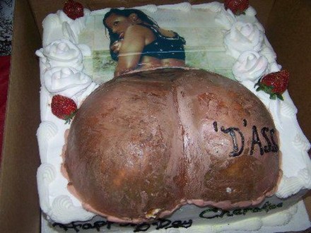 Funny Picture - Happy Booty Cake