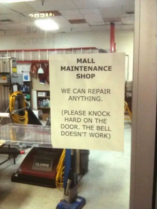 Funny Picture - Did We Mention We Repair Anything