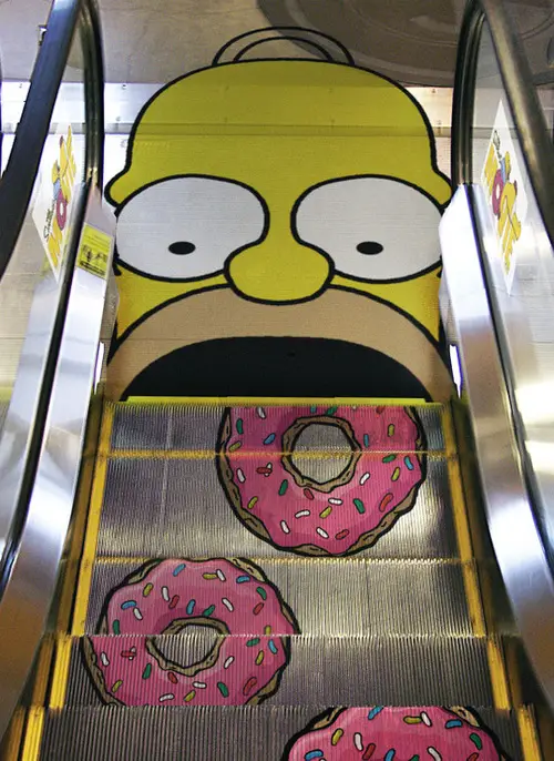 Funny Picture - Simpsons Escalator