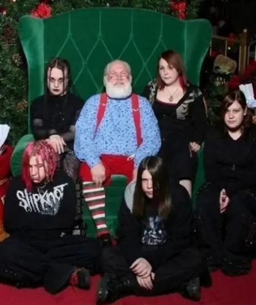Funny Picture - Goth Party Santa