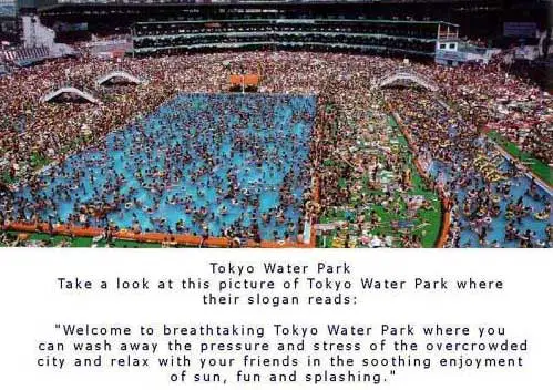 Funny Picture - Crowded Tokyo Waterpark