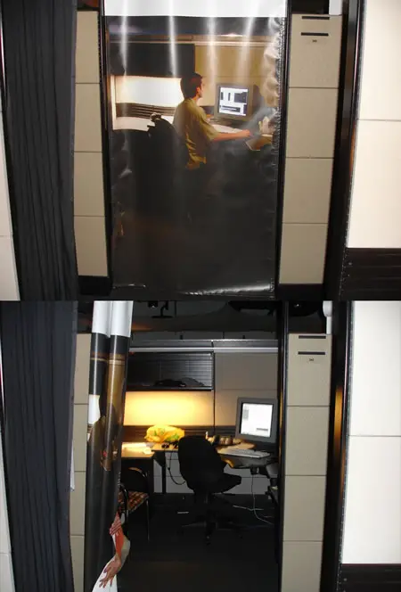 Funny Picture - Ingenious Cubicle Cover