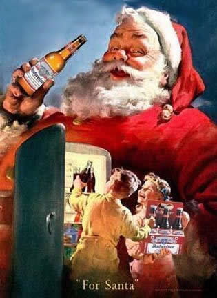 Funny Picture - Bud For Santa - Funny Christmas Picture