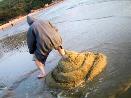 Funny Picture - Beach Poop