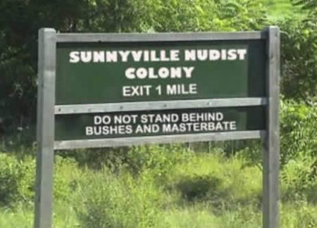 Funny Picture - Nudists Dont Like Sticky Bushes