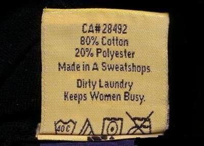 Funny Picture - Sexist Clothing Label