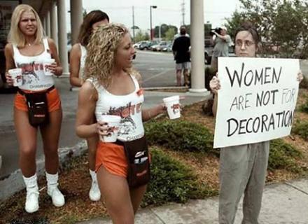 Funny Picture - Hooters Girls Own Protesters