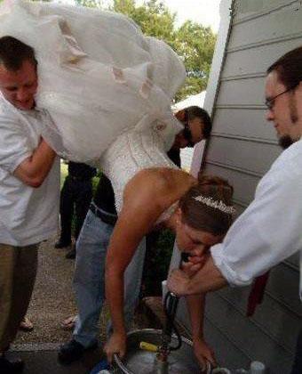 Funny Picture - Keg Stand Bride