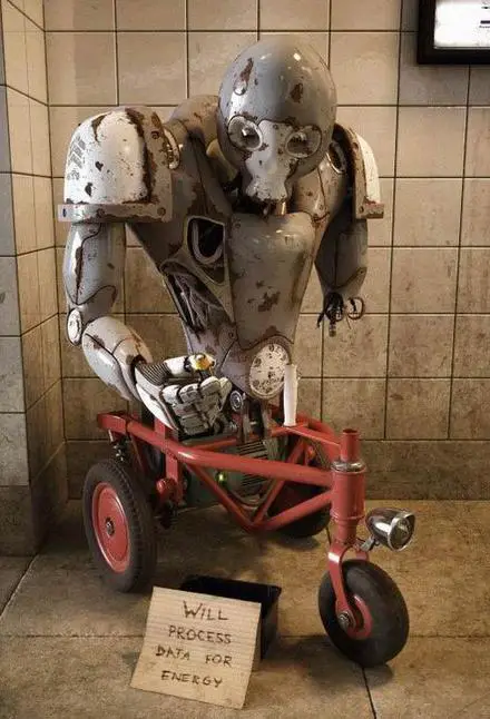Funny Picture - Unemployed Robot