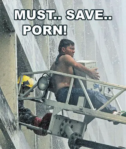 Funny Picture - Must Save My Computer!