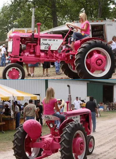 Funny Picture - Girl's Tractor