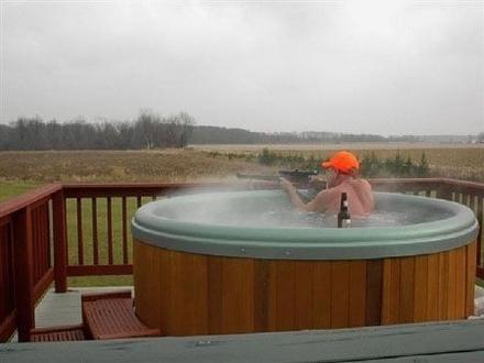 Funny Picture - Jacuzzi Hunting