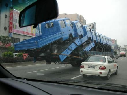 Funny Picture - Truck Full Of Trucks
