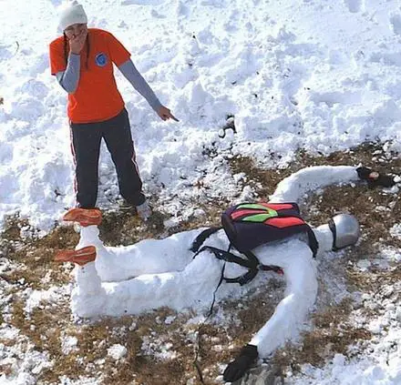 Funny Picture - Snow SkyDiver