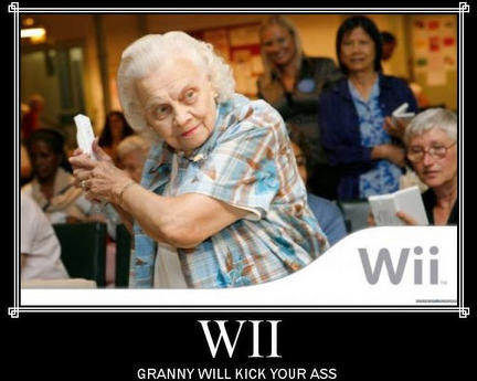 Funny Picture - Granny Wii