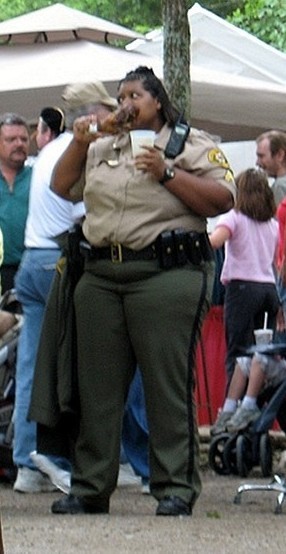 Funny Picture - Officer, Put Down That Leg!