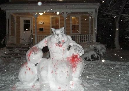 Funny Picture - Intense Snowman