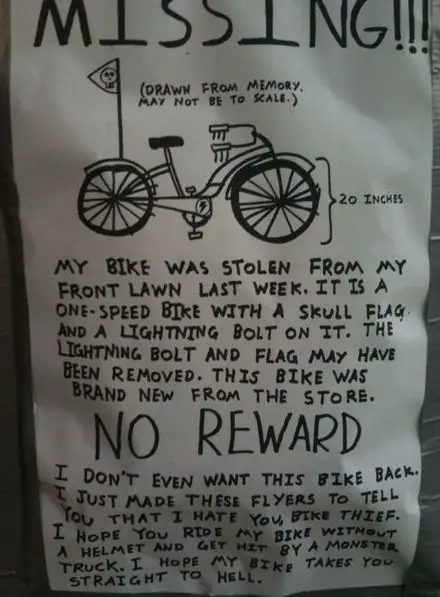 Funny Picture - Missing Bike