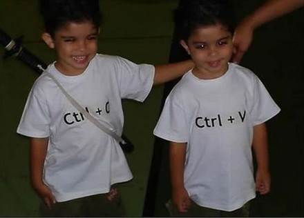 Funny Picture - Copy And Paste Twins
