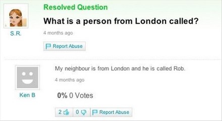 Funny Picture - Yahoo Answer Fail