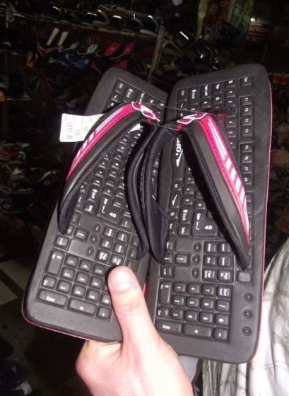 Funny Picture - Keyboard Sandals