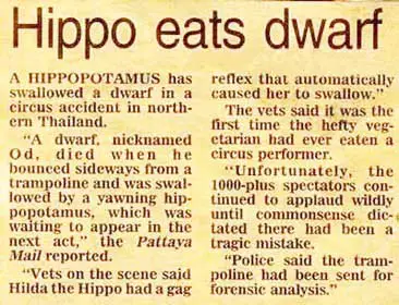 Funny Picture - Hippo Eats Dwarf