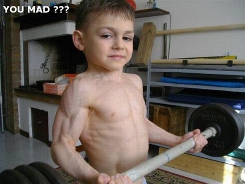Funny Picture - Little Weightlifter